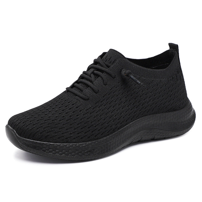 Herren nan atmungsaktiver Strick-Slip-On Sneaker mit sockenähnlichem Schaft, asymmetrischer Zier-Schnürung und stoßdämpfender Ortholite-Einlegesohle Echo Archiv