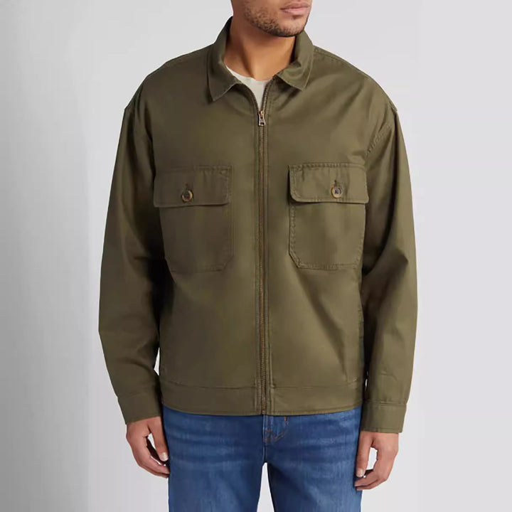 Herren utilitaristische Jacke mit großem Kragen Echoarchiv