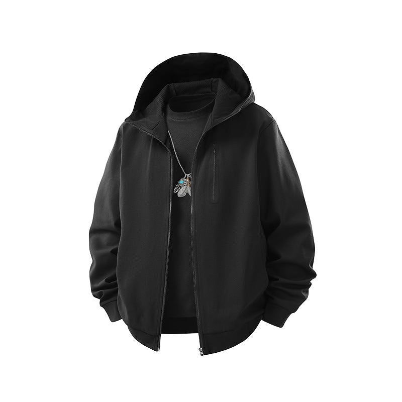 Herren Kapuzen-Softshelljacke mit Reißverschluss‑Brusttasche, geripptem Saum und Relaxed‑Fit Echo Archiv