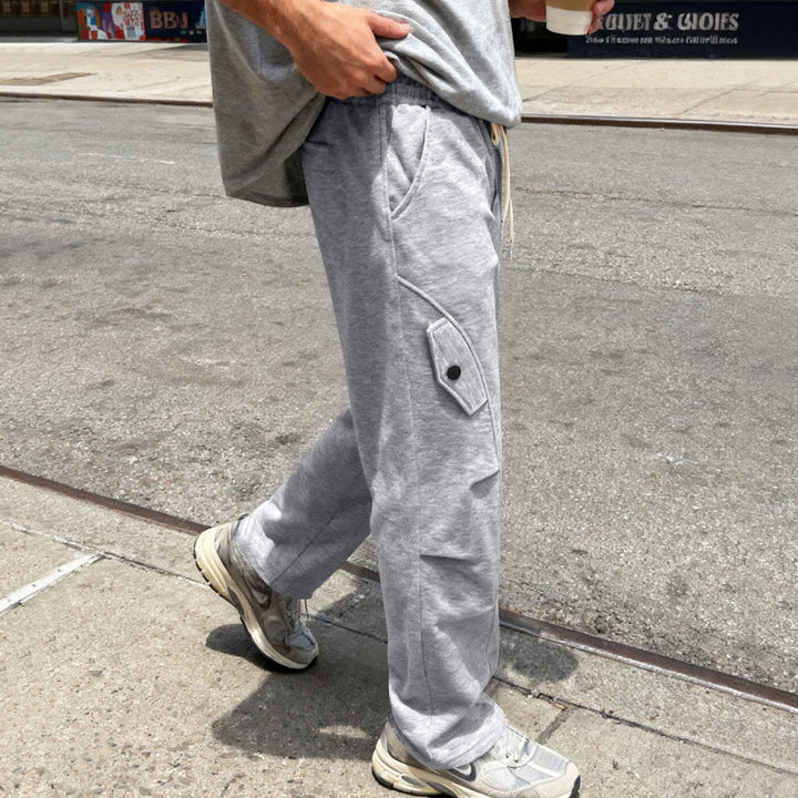 Herren Oversize-Cargo-Hose im Utility-Streetwear-Look mit Tunnelzug und Klappentaschen Echoarchiv