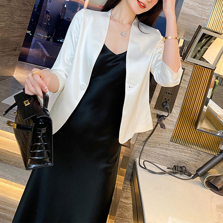 Damen Edler Blazer mit drei Viertelärmeln Echoarchiv