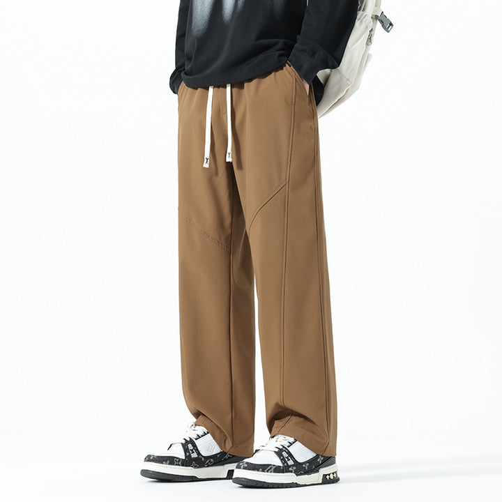 Herren Weite Relaxed‑Fit Freizeithose mit Tunnelzugbund und Teilungsnähten Echo Archiv