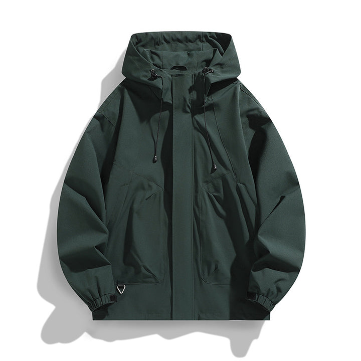 Unisex Leichte wasserdichte Utility-Kapuzenjacke mit verstellbaren Bündchen und großen Eingrifftaschen Echo Archiv