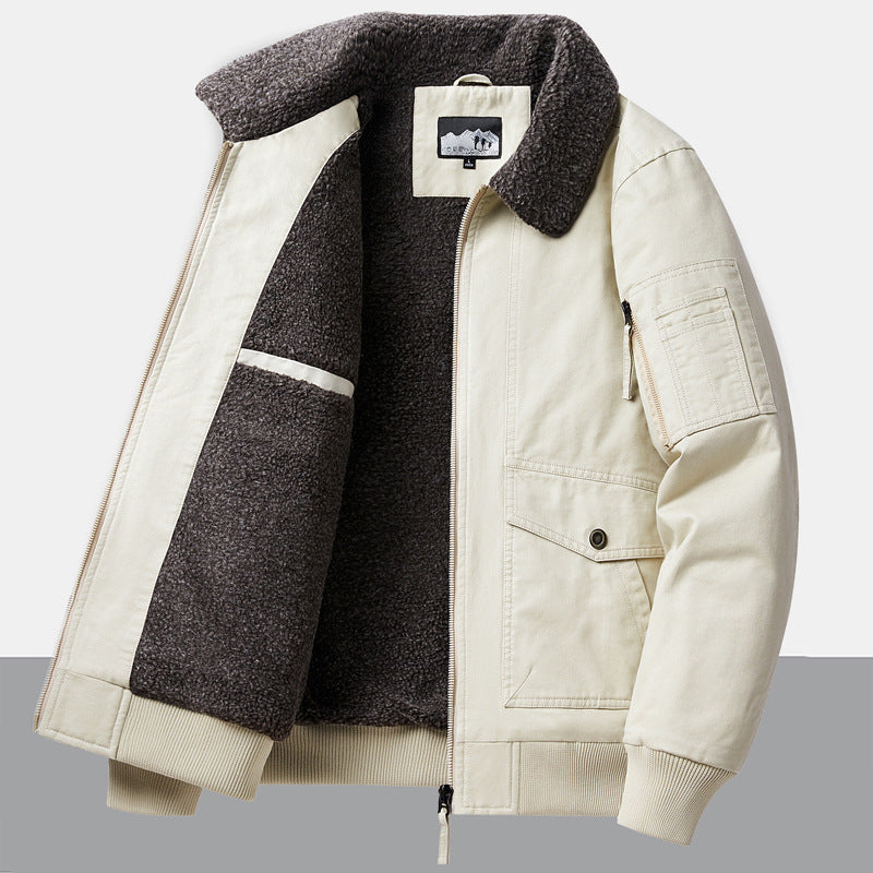 Herren Urbaner Utility-Jacke mit Teddyfellfutter Echo Archiv