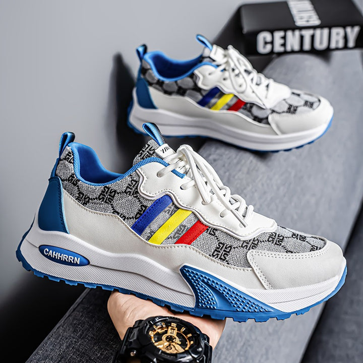Damen luxuriöse Retro-Chunky-Sneaker aus Jacquardstoff mit verstärkter Zehenkappe und stoßdämpfender Leichtsohle Echo Archiv