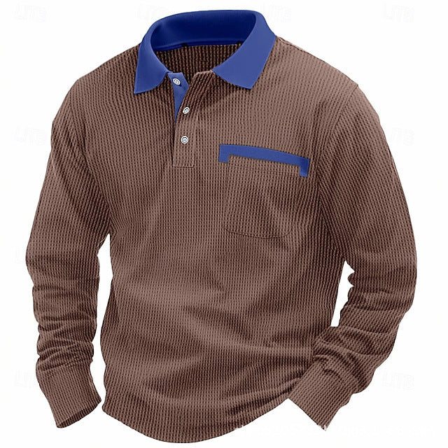 Herren Poloshirt mit strukturiertem Stoff und eleganter Kante Echoarchiv