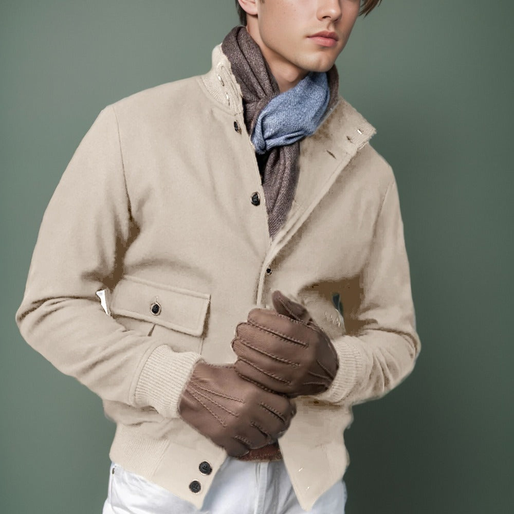 Herren modische Wolljacke mit warmem Innenfutter Echoarchiv