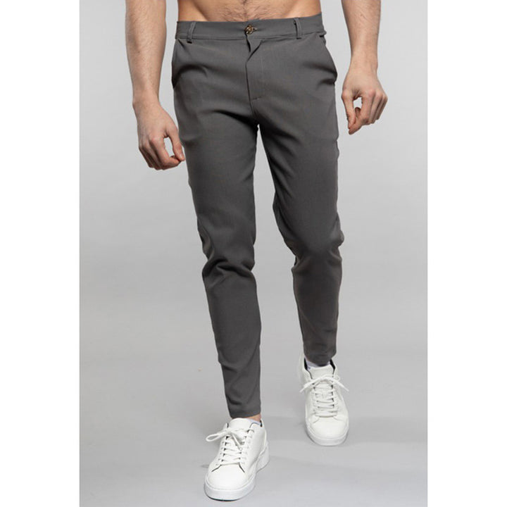 Herren schicke Slim-Fit Anzughose mit modernen Details Echoarchiv
