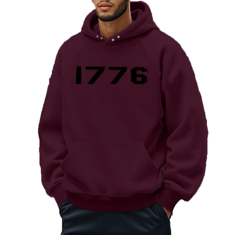 Herren Kapuzenpullover mit klassischem Rippdesign und praktischen Eingrifftaschen Echoarchiv
