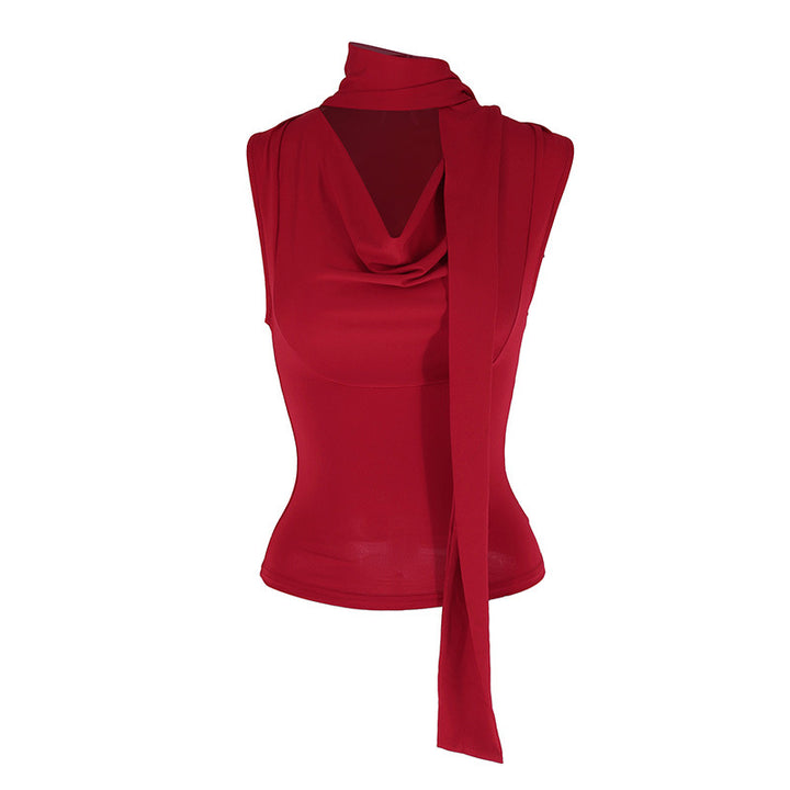Damen Elegantes Oberteil mit modischem Schal-Design Echo Archiv
