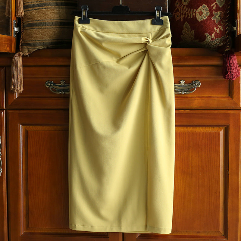Damen Eleganter Wickelrock mit Knotendetail Echoarchiv