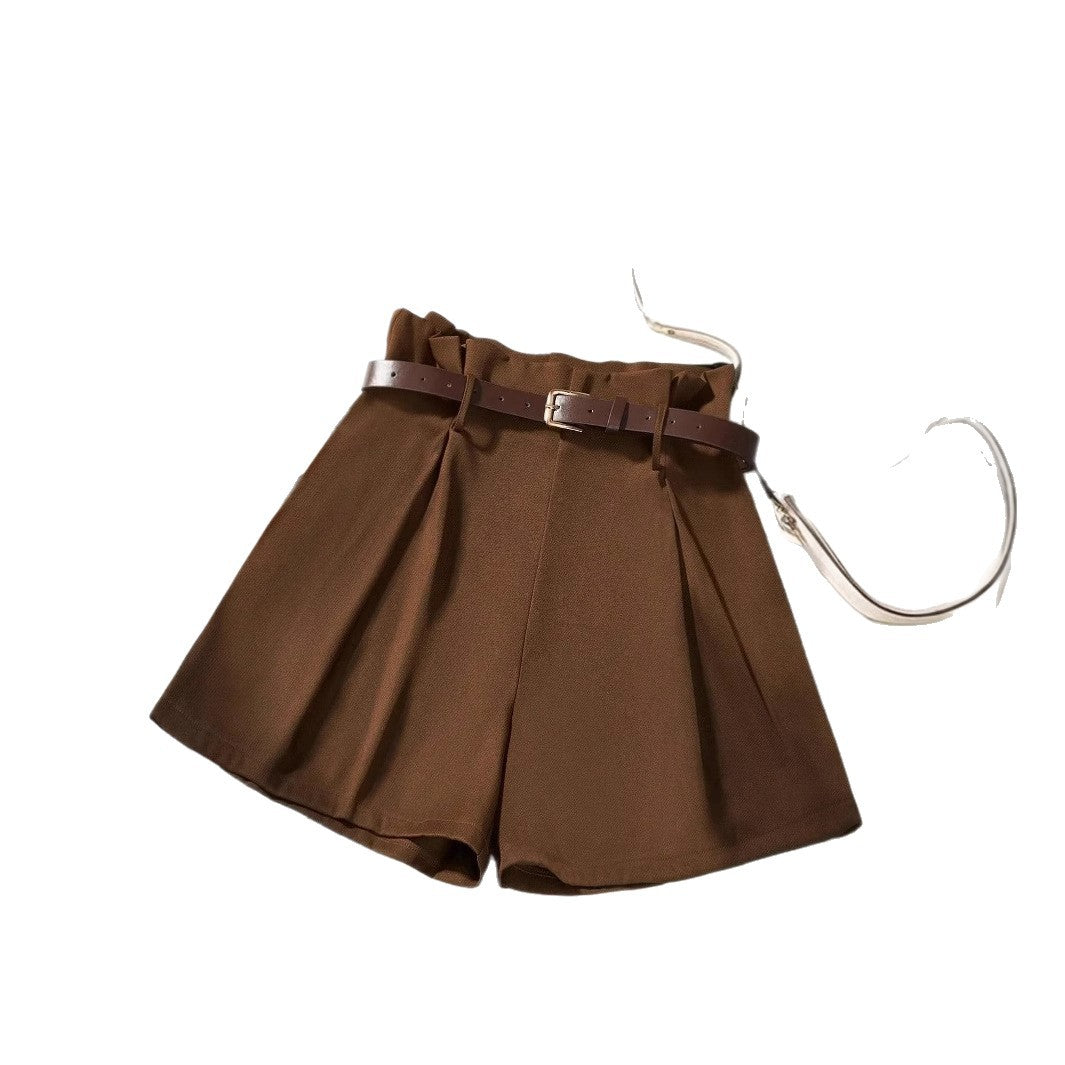 Damen Bleistiftshorts mit Gürtel und eleganten Falten Echo Archiv