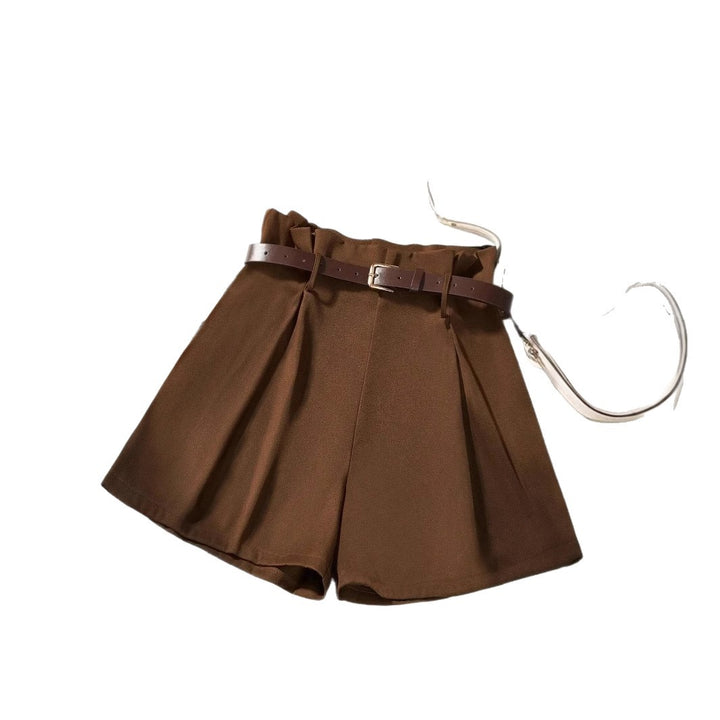 Damen Bleistiftshorts mit Gürtel und eleganten Falten Echo Archiv