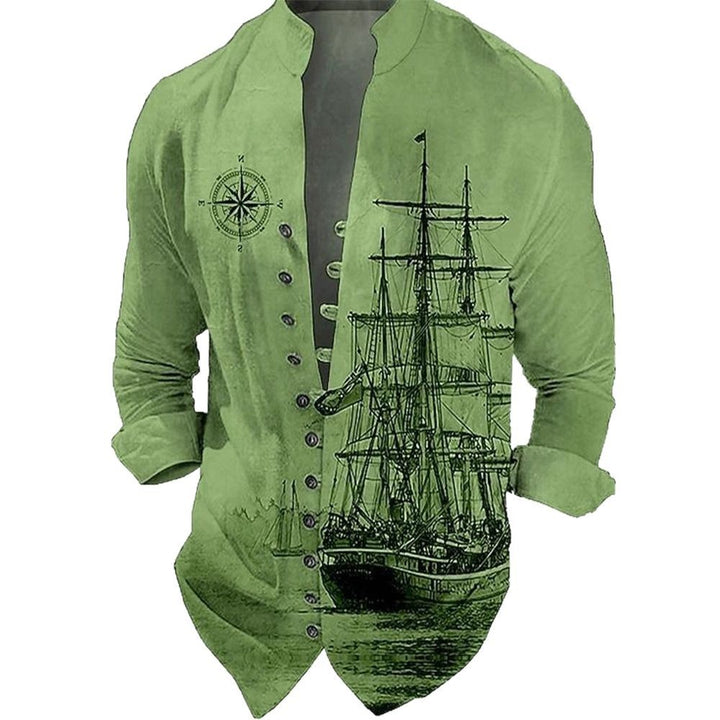 Herren Weste mit nostalgischem maritimem Schiffsdesign Echoarchiv