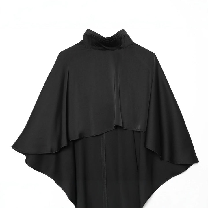 Damen Cape‑Mantel mit asymmetrischem Lagenfall und Stehkragen Echo Archiv