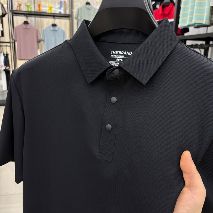 Herren Poloshirt mit atmungsaktivem Funktionsgewebe und innovativer Knopfleiste Echoarchiv