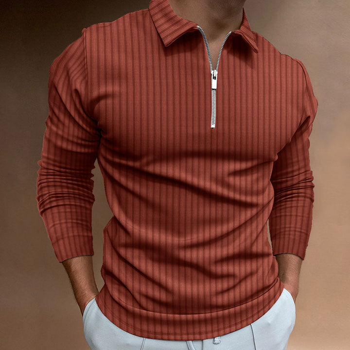Herren modischer Poloshirt mit Reißverschluss Echoarchiv