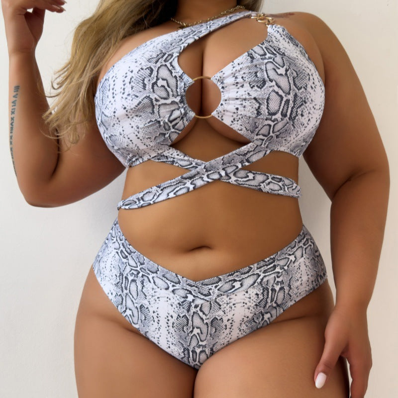 Damen Asymmetrisches Cut-Out Bikini-Set Echo Archiv