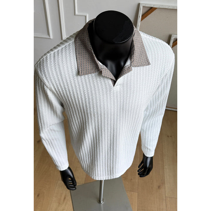 Stylischer Herrenstrickpullover mit strukturiertem Design Echo Archive