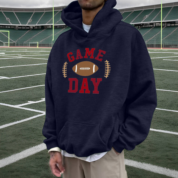 Damen Sportlicher Kapuzenpullover mit Football-Motiv Echoarchiv