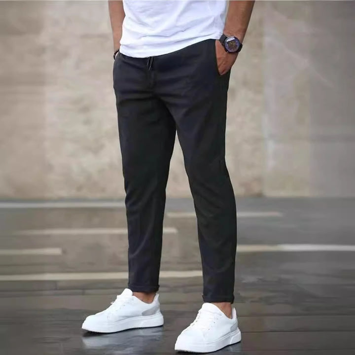 Herren lässige Chino-Hose mit elastischem Bund Echoarchiv