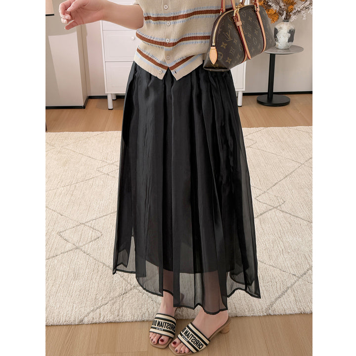 Damen Eleganter und fließender Midirock Echoarchiv