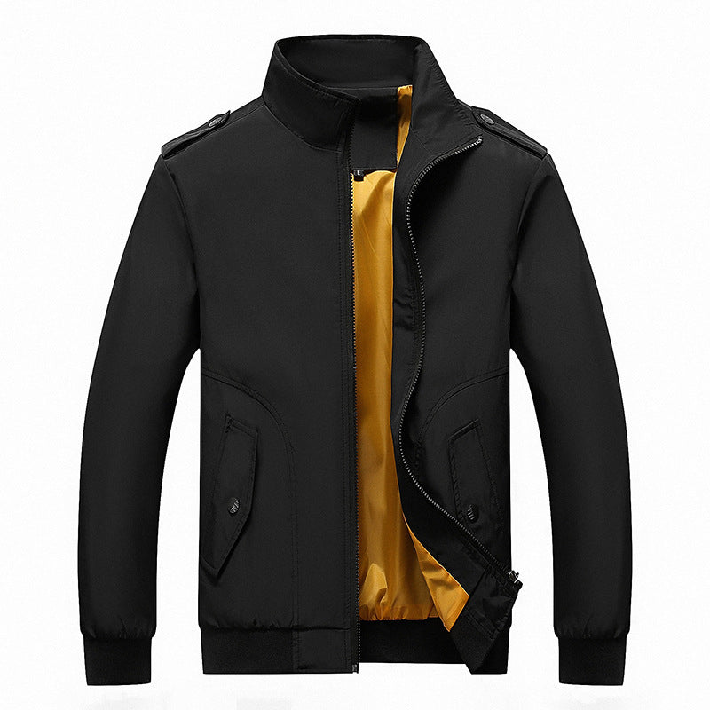 Herren Bomberjacke im Aviator-Microfiber-Look mit Ärmeltasche und gerippten Abschlüssen Echoarchiv