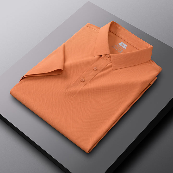 Herren atmungsaktives Poloshirt mit strukturiertem Gewebe Echoarchiv