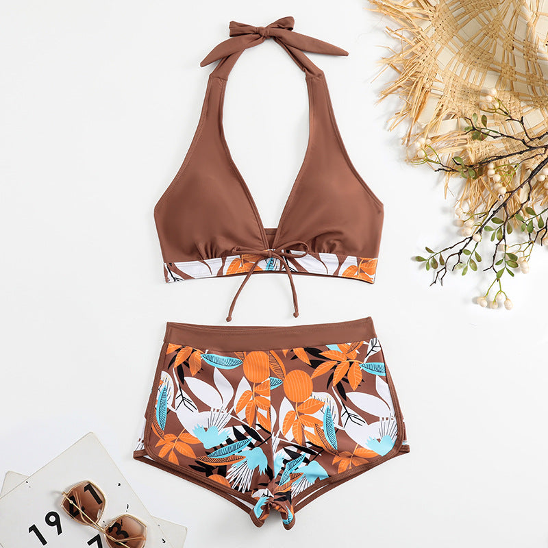 Damen Bikini-Set mit floralem Muster und herausnehmbarem Push-Up-BH Echo Archiv
