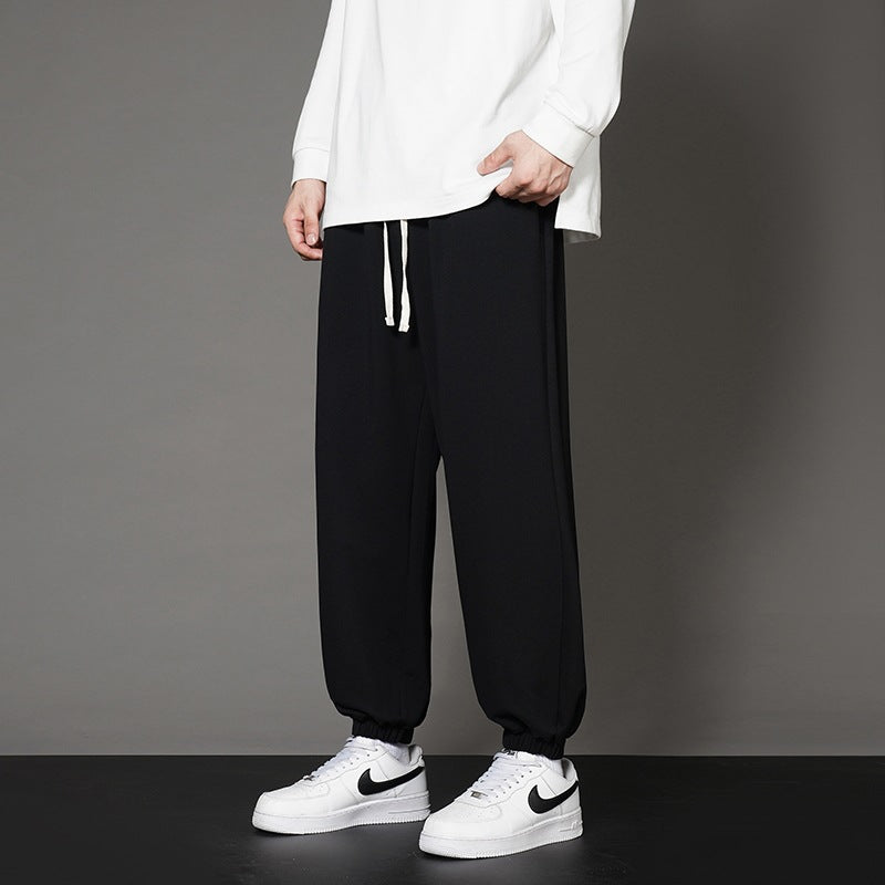 Herren Weite Relax-Jogginghose mit Kordelbund, geradem Beinverlauf & elastischen Bündchen Echoarchiv