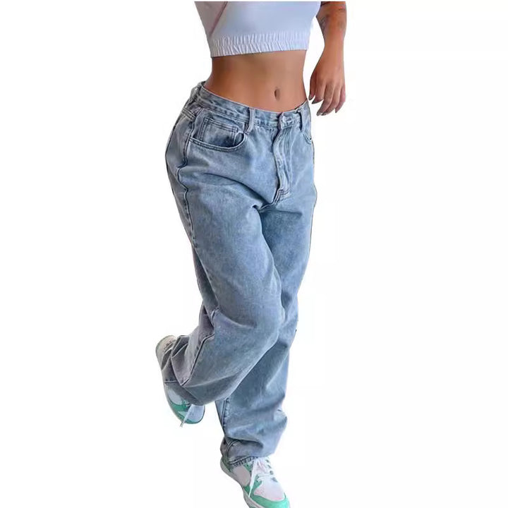 Damen nan relaxed-fit Baggy-Jeans mit hoher Taille und tiefem Schritt Echo Archiv