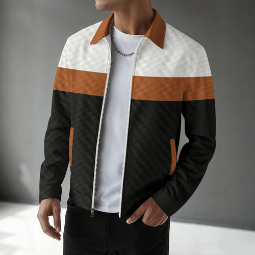 Herren moderne Freizeitjacke mit strukturiertem Design Echoarchiv