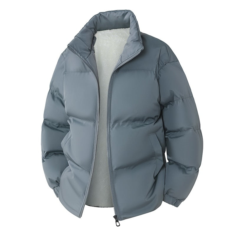 Herren Wattierte Oversize-Steppjacke mit Teddyfutter und hohem Stehkragen Echoarchiv