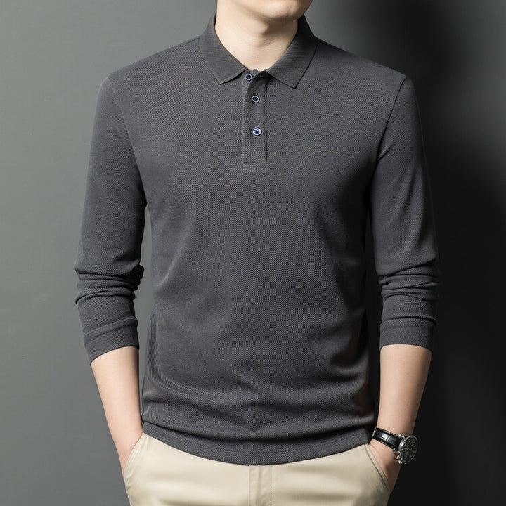 Herren Langarm Poloshirt aus hochwertigem, atmungsaktivem Material Echoarchiv
