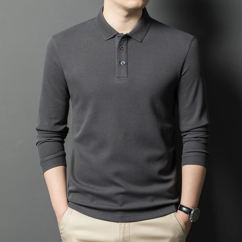 Herren Langarm Poloshirt aus hochwertigem, atmungsaktivem Material Echoarchiv