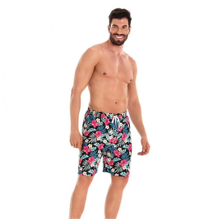 Herren Badeshorts mit floralem Muster und elastischem Bund Echo Archiv