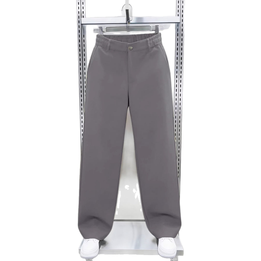 Herren Weite Twillhose mit hohem Bund, elastischem Rückenbund und geradem Bein Echo Archiv