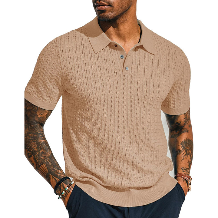 Herren Poloshirt mit strukturiertem Design und Kurzarm Echoarchiv