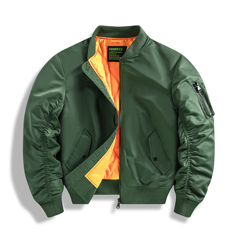 Herren  isolierte Flugjacke im Bomber-Stil mit kontrastierendem, gefüttertem Innenfutter und Ärmel-Reißverschluss-Nutzungsfach Echo Archiv