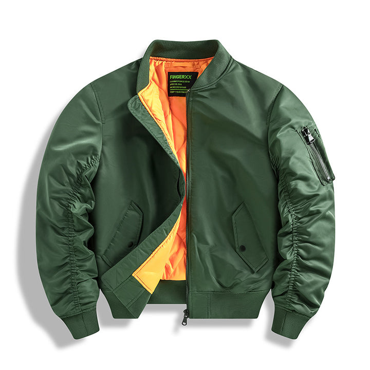 Herren  isolierte Flugjacke im Bomber-Stil mit kontrastierendem, gefüttertem Innenfutter und Ärmel-Reißverschluss-Nutzungsfach Echo Archiv