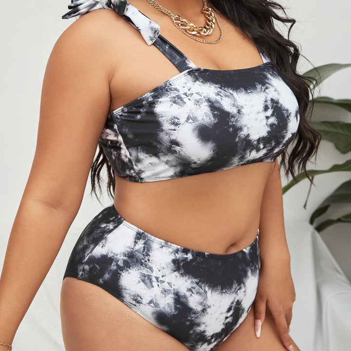 Damen Hochtailliertes Bikini-Set mit verspieltem Oberteil und elegantem Trägerdesign Echo Archiv