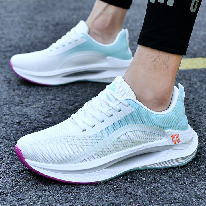 Unisex leichte Dämpfungs-Laufschuhe mit atmungsaktivem Mesh-Oberteil, seitlicher Energielaufsohle und Fersen-Zuglasche – Tavélo