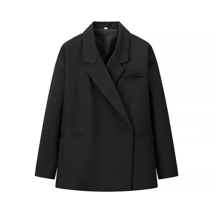 Damen Oversize-Kastenblazer mit schlichten Leistentaschen und weitem Revers Echo Archiv