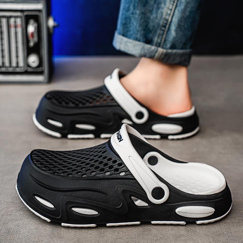 Herren Atmungsaktive Clogs mit Verstellbarem Riemen Echoarchiv