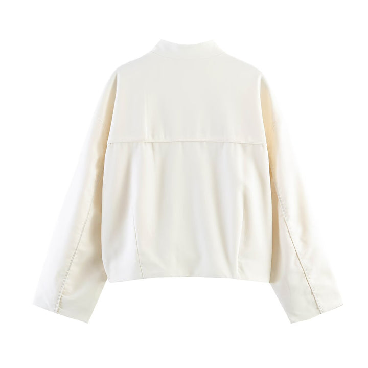 Damen Oversize Jacke mit Stehkragen und chinesischen Zierknöpfen Echo Archiv