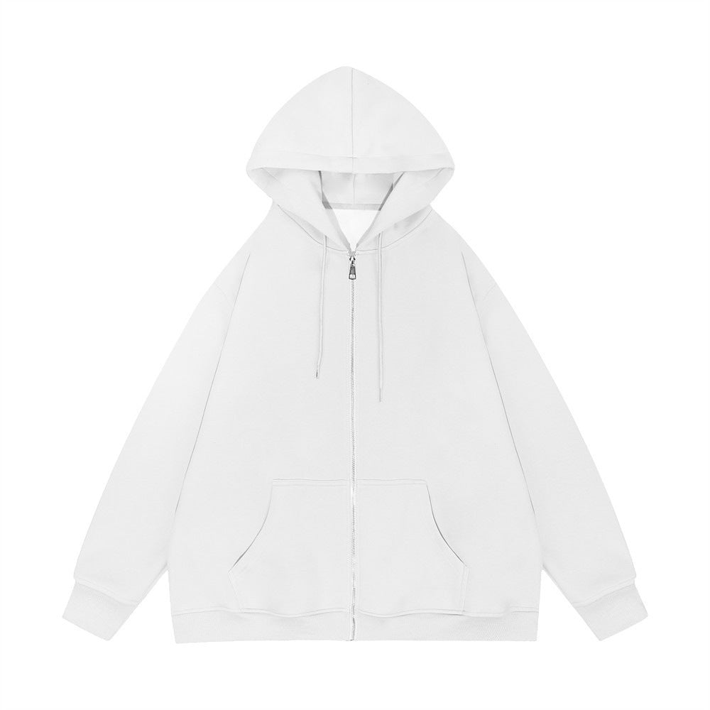 Unisex nan lässige Kapuzenjacke mit robustem Metall-Reißverschluss doppellagiger Kapuze und tiefen Känguru-Eingrifftaschen Echo Archiv