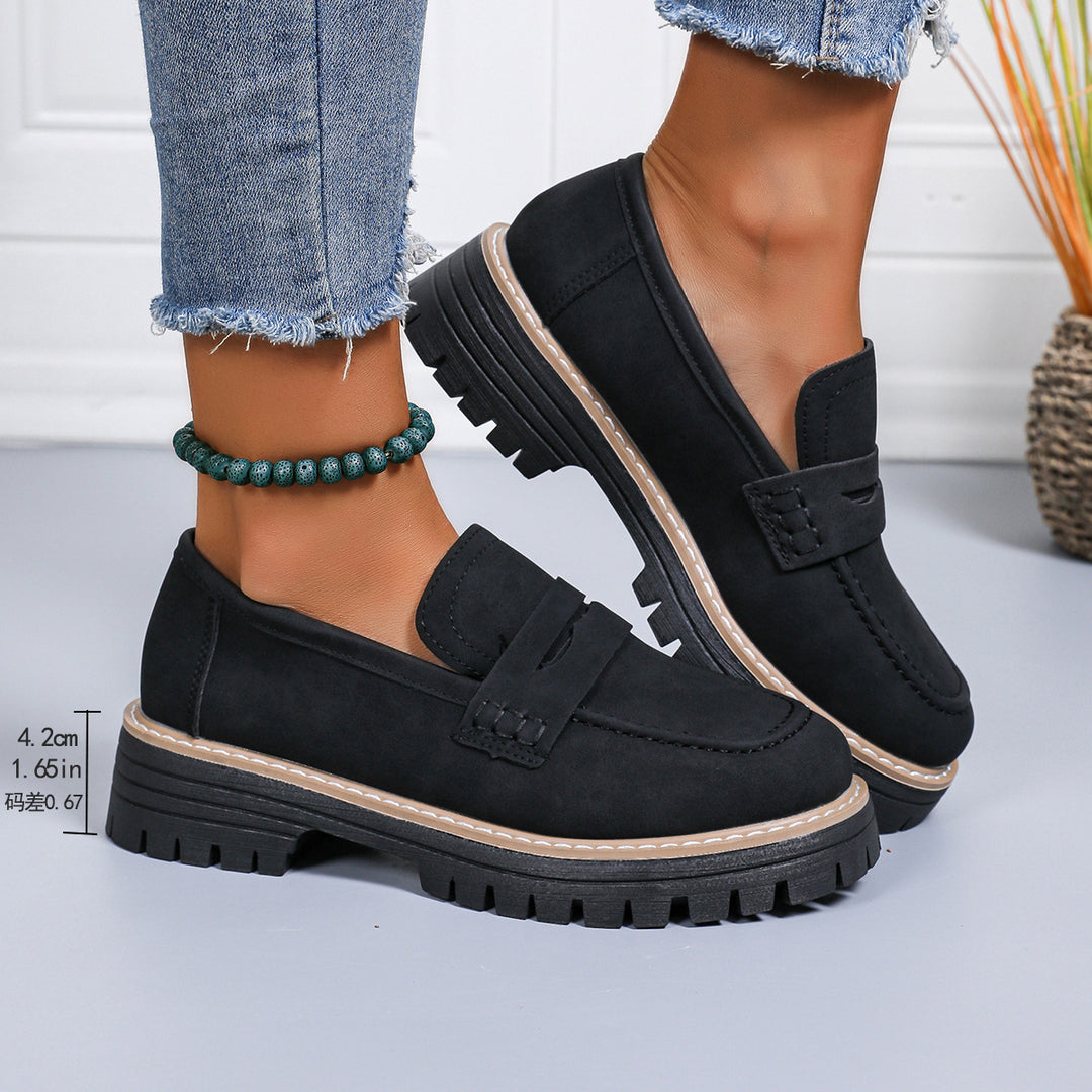 Damen Chunky Loafer mit grober Profilsohle und Faux‑Suede Obermaterial Echo Archiv