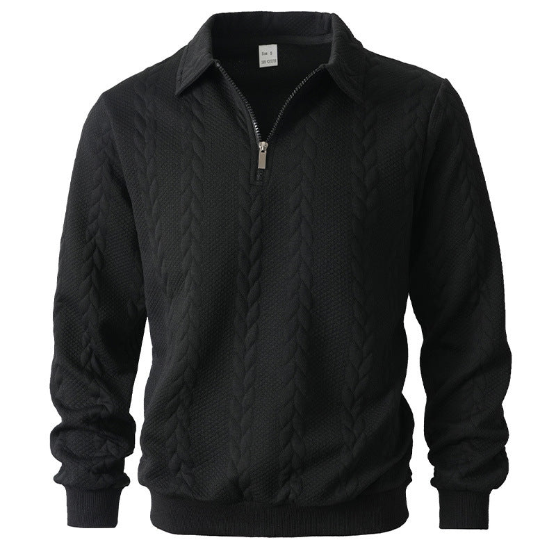 Herren eleganter Strickpullover mit Reißverschluss Echoarchiv