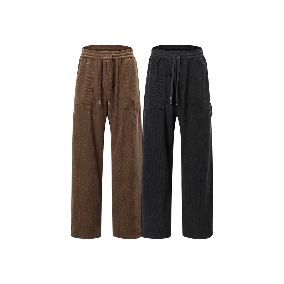 Damen Cordhose mit weitem Bein, elastischem Bund und aufgesetzten Taschen Echo Archiv