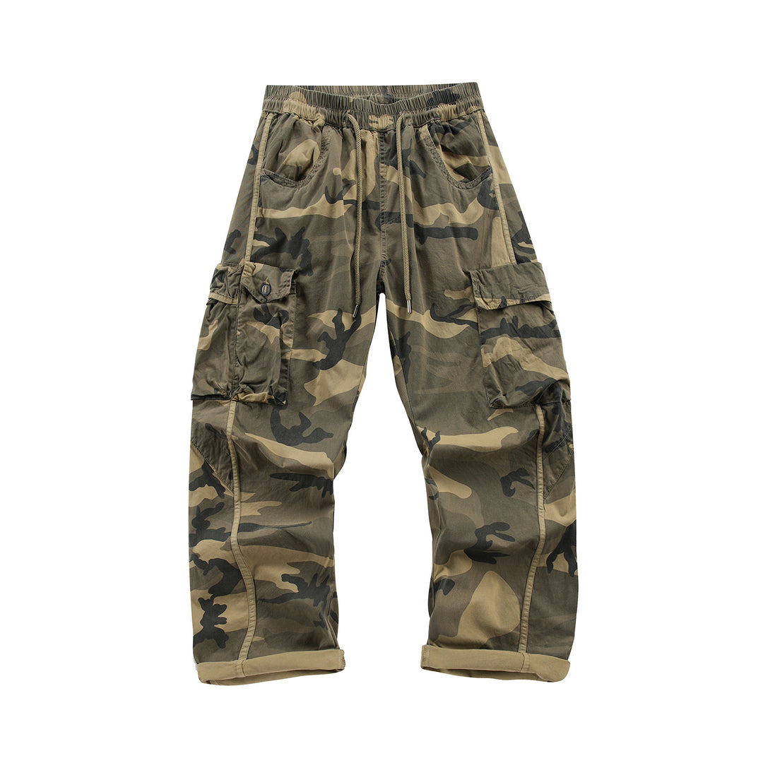 Herren Cargohose mit elastischem Bund, Tunnelzug und Mehrfach‑Taschen Echo Archiv